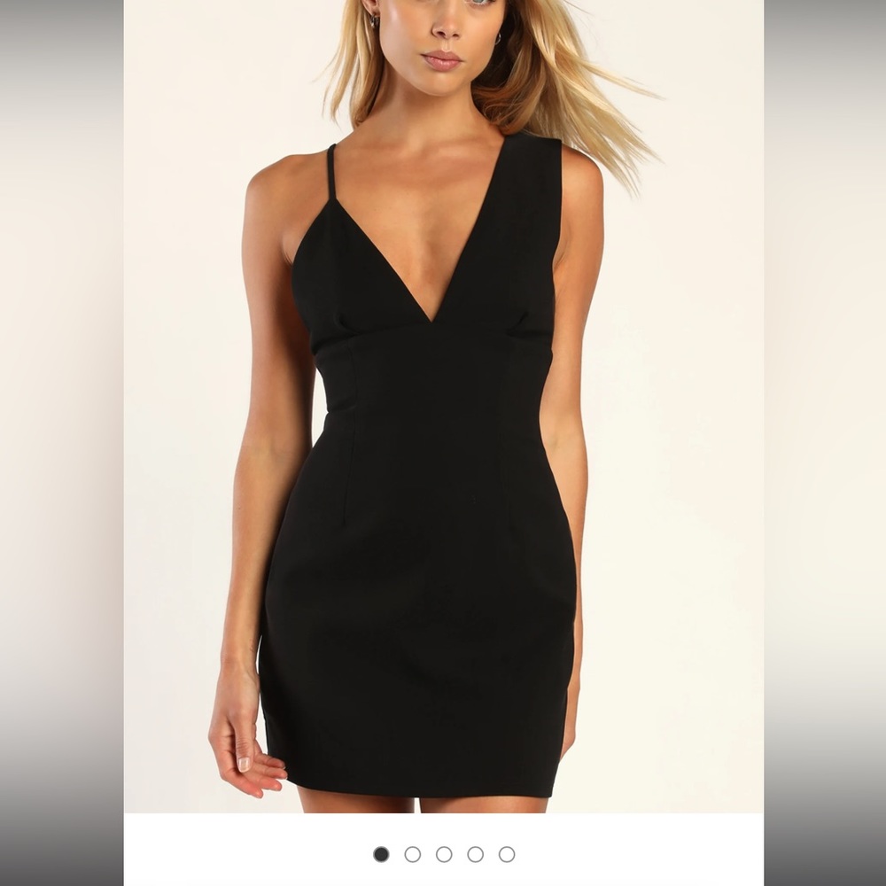 Black Asymmetrical dress size large from LuLus NWT